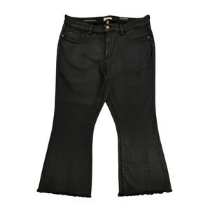 DL1961 X Bridget Cropped High Rise Instasculpt Coated Black Jeans NWOT 20W W183